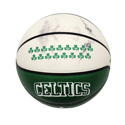 Kevin McHale Autographed Boston Celtics 75th Anniversary City Edition Wilson NBA Basketball W/ Red Auerbach Smoke Beckett Witnessed