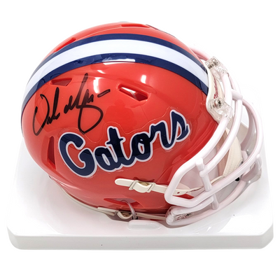 Urban Meyer Autographed Florida Gators Riddell Mini Helmet Beckett Witnessed