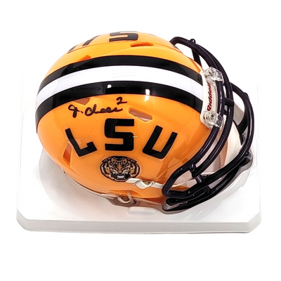 Ja'Marr Chase Autographed LSU Tigers Mini Helmet Beckett Witnessed