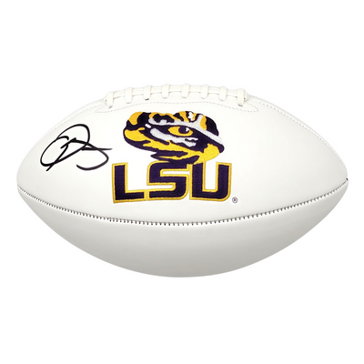 Odell Beckham Jr. Autographed LSU Tigers Logo Football Beckett Witnessed