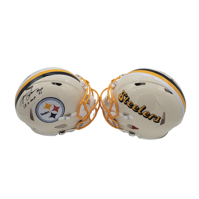 Lynn Swann Autographed Pittsburgh Steelers Authentic Retro Helmet W/ HOF 01 SB X MVP Beckett Witnessed