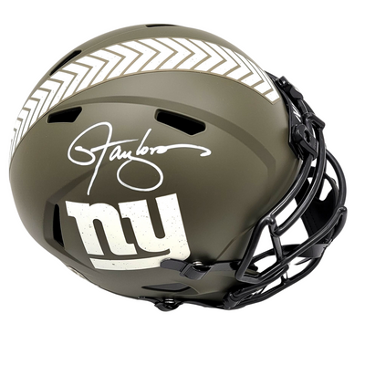 Lawrence Taylor Autographed New York Giants Riddell Salute To Service Replica Helmet Beckett Witness