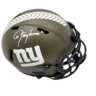 Lawrence Taylor Autographed New York Giants Riddell Salute To Service Authentic Helmet Beckett Witness