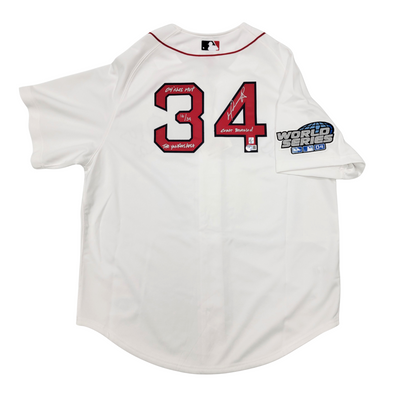David Ortiz Autographed Boston Red Sox LTD ED of 34 2004 World Series White Authentic Jersey Beckett Witnessed