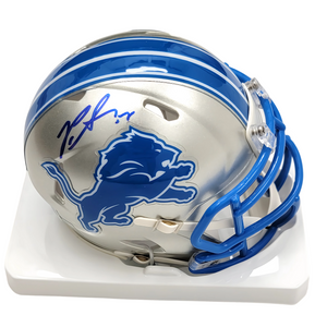 Penei Sewell Autographed Detroit Lions 2024 Mini Helmet Beckett Witnessed