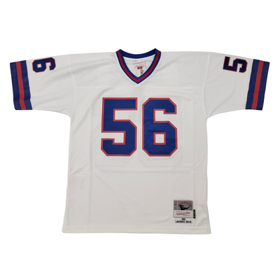 Lawrence Taylor Autographed New York Giants Mitchell & Ness White Jersey Beckett Witnessed