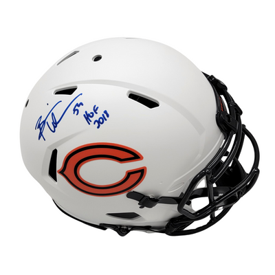 Brian Urlacher Autographed Chicago Bears Riddell Authentic Lunar Eclipse Helmet W/ HOF 18 Beckett Witnessed