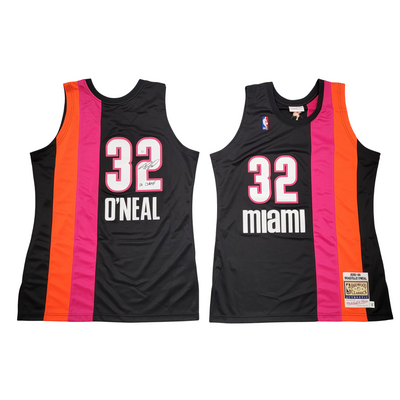 Shaquille O'Neal Autographed Miami Heat 05-06 Mitchell & Ness Floridians T/B Authentic Jersey W/ 06 Champs PSA/DNA ITP