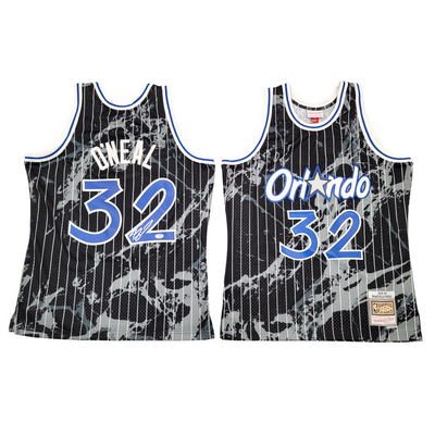 Shaquille O'Neal Autographed Orlando Magic 1994-95 Mitchell & Ness Marble Swingman Jersey PSA/DNA ITP