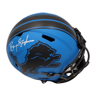 Barry Sanders Autographed Detroit Lions Rave Replica Helmet Beckett Authenticated