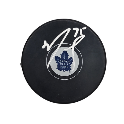 Ryan Reaves Autographed Toronto Maple Leafs Logo Hockey Puck Beckett Authenticated