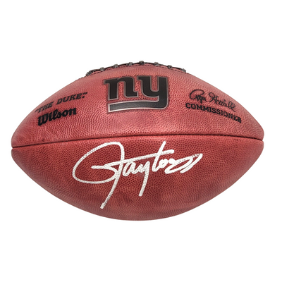 Lawrence Taylor Autographed New York Giants The Duke NFL Metallic Football Beckett Witnessed