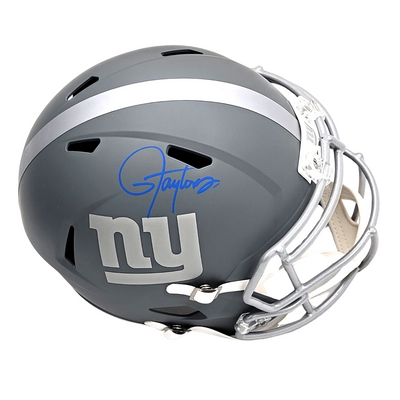 Lawrence Taylor Autographed New York Giants Slate Replica Helmet Beckett Witnessed