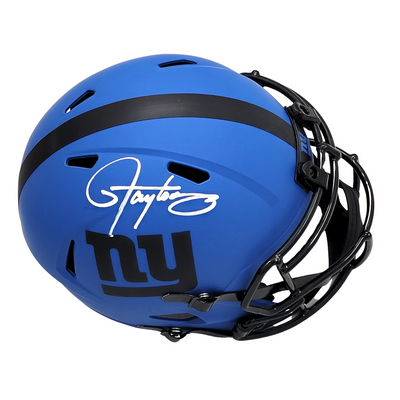 Lawrence Taylor Autographed New York Giants Replica Rave Helmet Beckett Witnessed