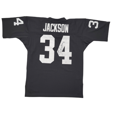 Bo Jackson Autographed Oakland Raiders Mitchell & Ness Authentic Jersey Beckett Witnessed