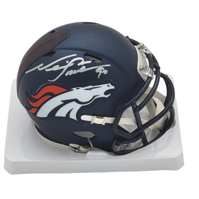 Neil Smith Autographed Denver Broncos Mini Helmet Beckett Witnessed