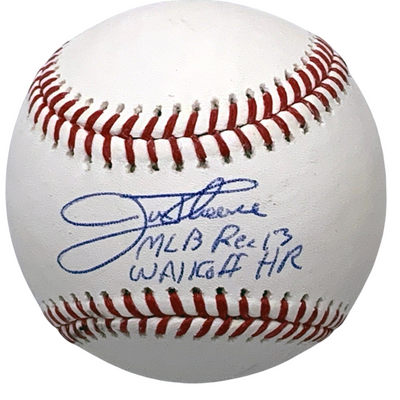 Jim Thome Autographed Cleveland Indians White Sox Twins Phillies MLB Baseball W/MLB REC 13 Walkoff HR Beckett Witnessed