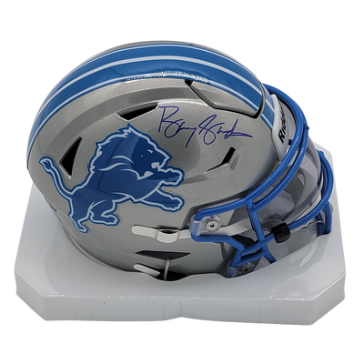 Barry Sanders Autographed Detroit Lions MIDI Speed Flex Helmet Beckett Witnessed