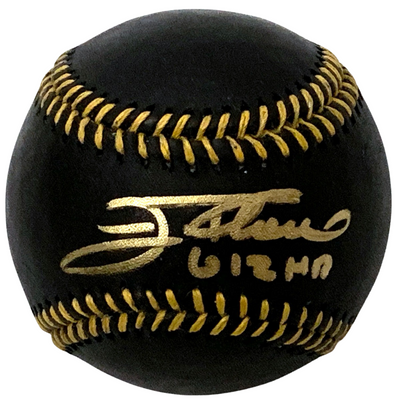 Jim Thome Autographed Cleveland Indians White Sox Twins Phillies MLB Black Leather Baseball W/612 HR Beckett Witnessed
