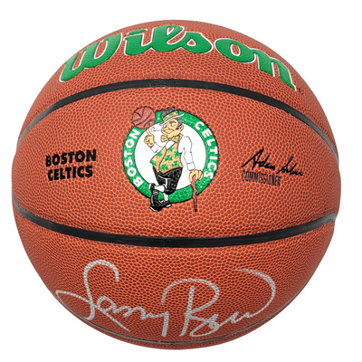 Larry Bird Autographed Boston Celtics Logo Wilson NBA Basketball Beckett Witnessed