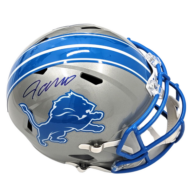 Jameson Williams Autographed Detroit Lions 2024 Replica Helmet Beckett Witnessed