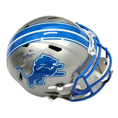 Sam LaPorta Autographed Detroit Lions 2024 Replica Helmet Beckett Witnessed