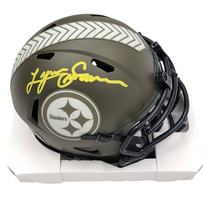 Lynn Swann Autographed Pittsburgh Steelers STS Salute To Service Mini Helmet Beckett Witnessed