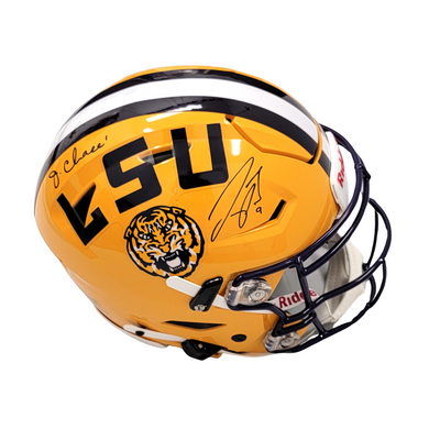 Joe Burrow & Ja'Marr Chase Autographed LSU Tigers Speed Flex Helmet Fanatics & Beckett Witnessed