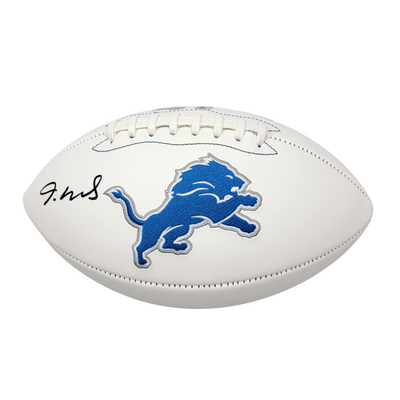 Jameson Williams Autographed Detroit Lions Logo Football Beckett Witnessed