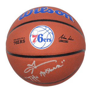 Allen Iverson Autographed Philadelphia 76ers Wilson Logo NBA Basketball W/ The Answer Beckett Witnessed