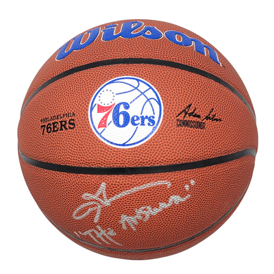 Allen Iverson Autographed Philadelphia 76ers Wilson Logo NBA Basketball W/ The Answer Beckett Witnessed