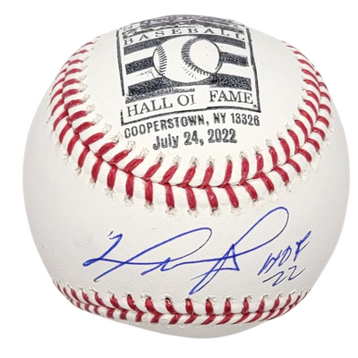 David Ortiz Autographed Boston Red Sox MLB Baseball W/ HOF 22 Stamp and Induction Day Postmark Beckett Witnessed