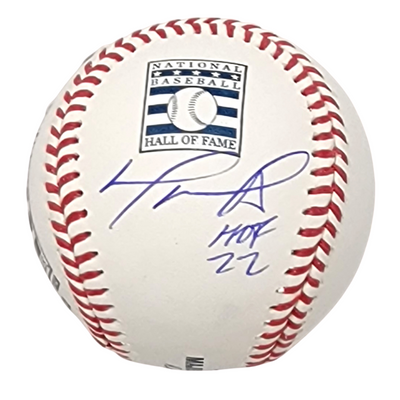 David Ortiz Autographed Boston Red Sox Hall of Fame Baseball W/ HOF 22 Stamp and Induction Day Postmark Beckett Witnessed