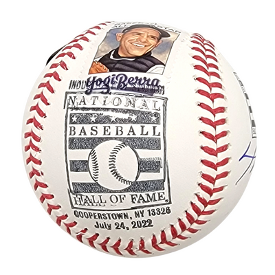 David Ortiz Autographed Boston Red Sox Hall of Fame Baseball W/ HOF 22 Stamp and Induction Day Postmark Beckett Witnessed
