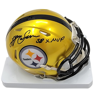Lynn Swann Autographed Pittsburgh Steelers Riddell Flash Mini Helmet W/ SB X MVP Beckett Witness