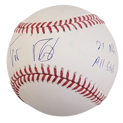 Trevor Rodgers Autographed Miami Marlins MLB Baseball W/ 21 NL All Star Beckett Authenticated