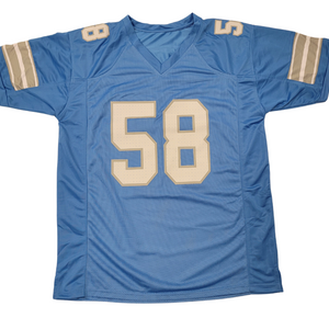 Penei Sewell Autographed Detroit Lions 2024 Blue Pro Style Jersey Beckett Witnessed