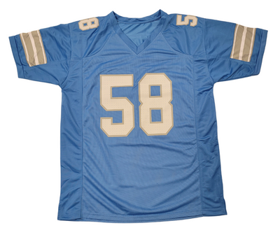 Penei Sewell Autographed Detroit Lions 2024 Blue Pro Style Jersey Beckett Witnessed