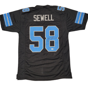 Penei Sewell Autographed Detroit Lions 2024 Black ALT Pro Style Jersey Beckett Witnessed