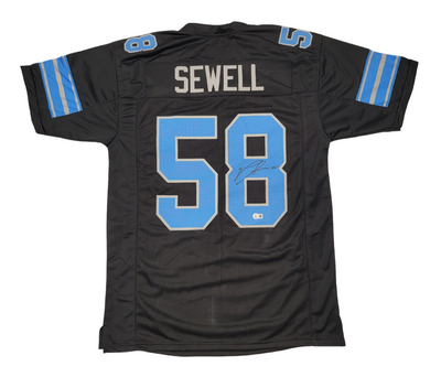 Penei Sewell Autographed Detroit Lions 2024 Black ALT Pro Style Jersey Beckett Witnessed