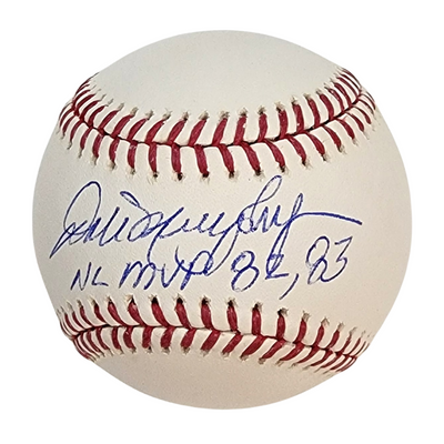 Dale Murphy Autographed Atlanta Braves MLB Baseball W/ NL MVP 82,83 Beckett Witness
