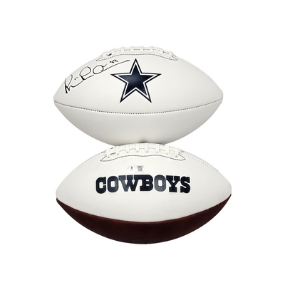 Michael Irvin Autographed Dallas Cowboys Logo Football Beckett Witnessed