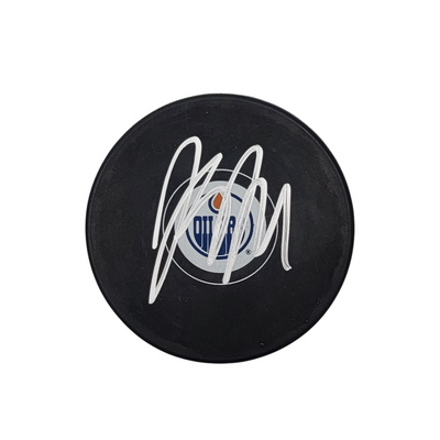 Jeff Skinner Autographed Edmonton Oilers Logo Hockey Puck Beckett