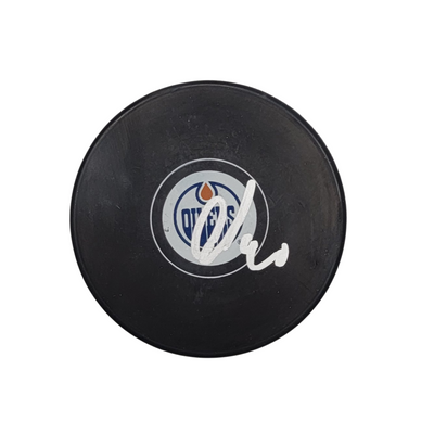 Corey Perry Autographed Edmonton Oilers Logo Hockey Puck Beckett