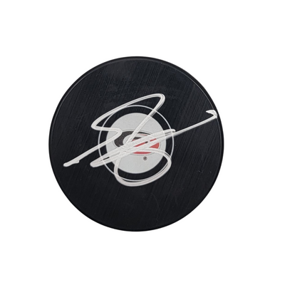 Shayne Gostisbehere Autographed Carolina Hurricanes Logo Hockey Puck Beckett