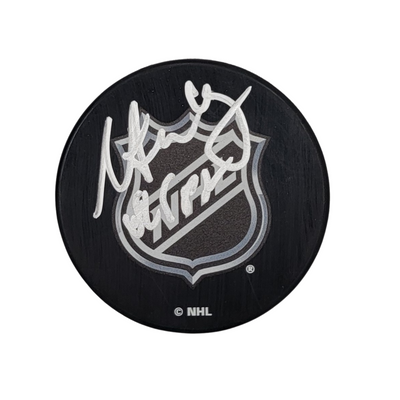Steve Levy Autographed ESPN NHL Logo Hockey Puck Beckett Authenticated