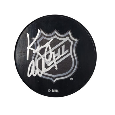 Kenny Albert Autographed NHL Logo Hockey Puck Beckett