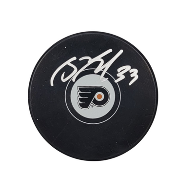 Brian Boucher Autographed Philadelphia Flyers Logo Hockey Puck Beckett