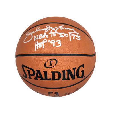 Julius Dr. J Erving Autographed Philadelphia 76ers Spalding Official Game Basketball W/ NBA Top 50/75 & HOF '93 Beckett Witnessed