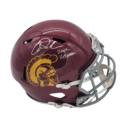Carson Palmer Autographed USC Trojans Replica Helmet W/ Heisman 2002 Beckett Witnessed